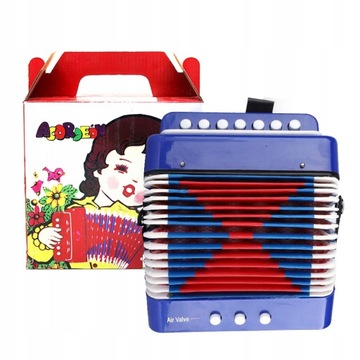 Детский 7-клавишный 2-басовый мини-маленький образовательный аккордеон