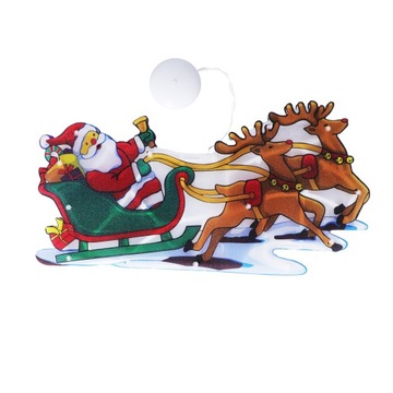 Светодиодный рождественский свет в санях с узором Санта-Клауса