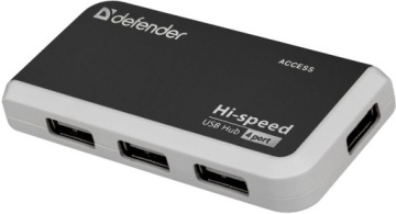 USB (2.0) 4-портовый концентратор, Quadro Infix, черный и серый,