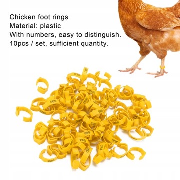 Кольцевые маркеры для кур гусей 100 шт.