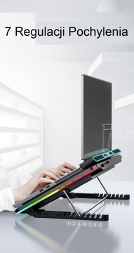 ОХЛАЖДАЮЩАЯ ПОДСТАВКА ДЛЯ НОУТБУКА 12–16 ДЮЙМОВ RGB LED