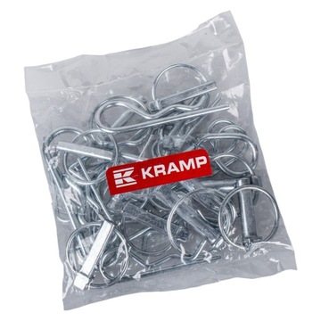Zawleczki Przetyczki Składane Sprężynowe Proste Zestaw 26szt. Ocynk Kramp