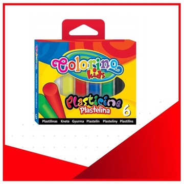 ПЛАСТИКИН 6 ЦВЕТОВ КОЛОРИНО