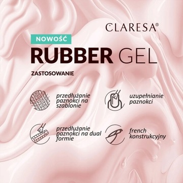CLARESA RUBBER GEL СТРОИТЕЛЬНЫЙ ГЕЛЬ С Тиксотропией - 4 - 45 г