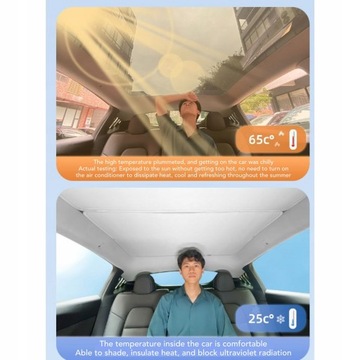 SZKLANY DACH OSŁONA PRZECIWSŁONECZNA IZOLACJA CIEPLNA DLA Tesli Model3 2018