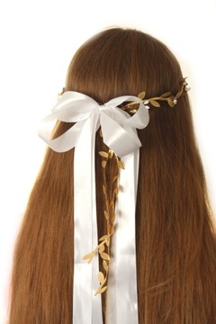 Элегантный регулируемый золотой венок для причастия ручной работы.