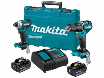 Makita Zestaw Wkrętarka DHP487Z + Zakrętarka DTD157Z + 2x 5ah + DC18SD 18V