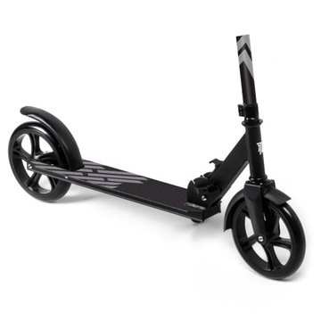 ДВУХКОЛЕСНЫЙ СКЛАДНОЙ ЧЕРНЫЙ САМОКАТ ДЛЯ МОЛОДЕЖИ И ВЗРОСЛЫХ С ТОРМОЗОМ