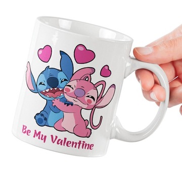 KUBEK NA WALENTYNKI LILO I STITCH BE MY VALENTINE PREZENT JAKOŚĆ