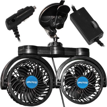 АВТОМОБИЛЬНЫЙ ВЕНТИЛЯТОР TURBO X2 ВРАЩАЮЩИЙСЯ ВЕНТИЛЯТОР 12 В ПРИСОСКА