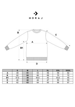 Bluza Damska Dresowa Bawełniana Bez Kaptura Wkładana Niebieska MORAJ XL