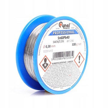 CYNA CYNEL Z TOPNIKIEM Sn60Pb40-SW26 0,38 100g