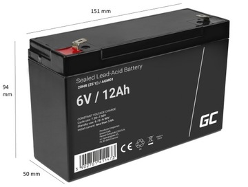 Аккумулятор AGM VRLA 6V 12Ah для сигнализации