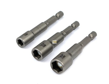 Zestaw nasadek z uchwytem narzedziowym 6. 8. 10 mm