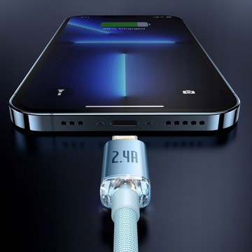 USB-КАБЕЛЬ BASEUS STRONG ДЛЯ LIGHTNING IPHONE IPAD ПЛЕТЕННЫЙ КАБЕЛЬ 2.4A 200см