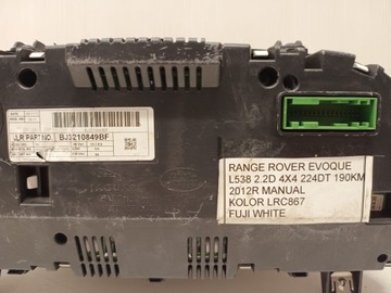 LAND ROVER EVOQUE PŘÍSTROJOVÁ DESKA BUDÍKY BJ3210849BF