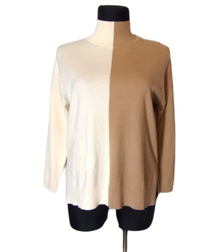 sweter dwa kolory półgolf 42/44