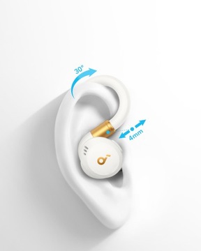 Беспроводные наушники Soundcore Sport X20 IP68 ANC SweatGuard, белые