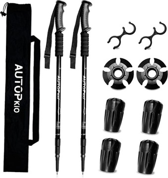 KIJE KIJKI TREKKINGOWE REGULOWANE ALUMINIOWE 135CM