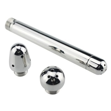 Stop aluminium Anal Douche prysznic, mycie Enemator z 3 stylami szef Plug l