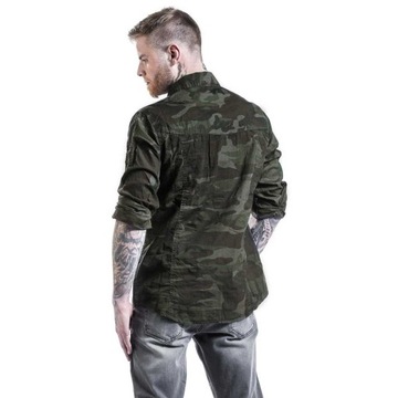 Košeľa s dlhým rukávom BRANDIT SlimFit Shirt Woodland XXL