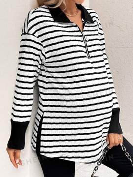 SHEIN MATERNITY BLUZA W PASKI ZAPINANA DO POŁOWY 2XL 684