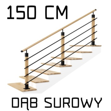 Balustrada barierka drewno metal 50x50RAL 1,5m
