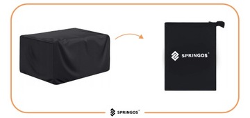 Крышка для садовой мебели Столы Стулья Черный водонепроницаемый 245 см брезента