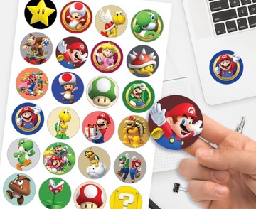 ZESTAW NAKLEJKI + TATUAŻE DLA DZIECI DZIECIĘCE SUPER MARIO BROS JAKOŚĆ