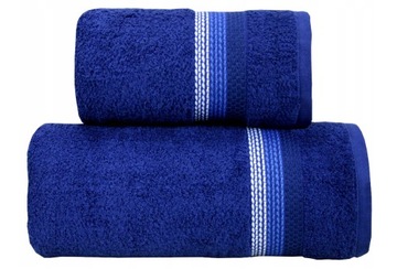 RĘCZNIK GRANATOWY NAVY 70X140 DUŻY SZYBKOSCHNĄCY BAWEŁNIANY KĄPIELOWY