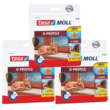 TESA Uszczelka do okna okienna PCV profil D 6m x 3