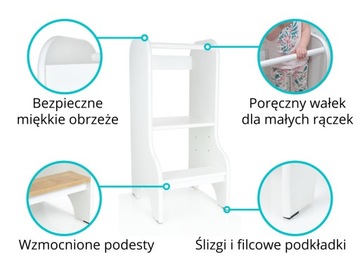 Кухонный помощник для близнецов белый + дуб Гамильтон