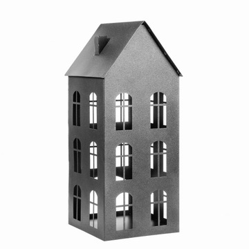 DOMEK LAMPION NA LED SWIECE LATARNIA HANDMADE PARAPET STÓŁ LOFT LATARENKA