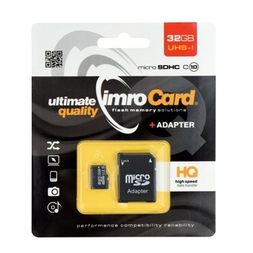 Imro karta pamięci 32GB microSDHC kl. 10 UHS-I + a