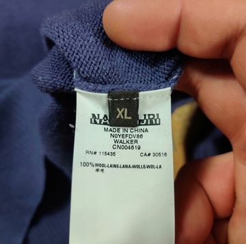 Sweter wełniany NAPAPIJRI Męski Fioletowy XL