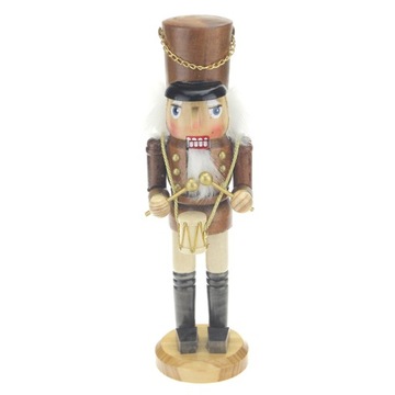 Drewniany Dziadek do orzechów Dobosz 25cm