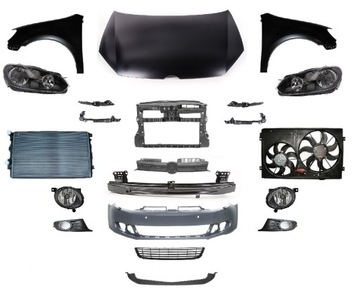 GOLF VI 6 PRZÓD MASKA ZDERZAK PAS LAMPA BŁOTNIK