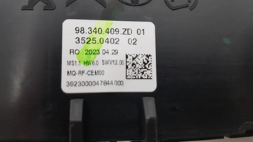 TOYOTA PROACE II 16- PANEL ŘÍZENÍ KLIMATIZACE VENTILACE