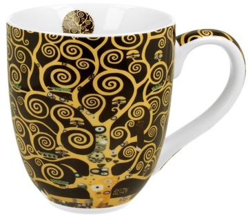 KUBEK duży TREE OF LIFE G. Klimt + pudełko PORCELANA drzewo życia DUO - 1 L