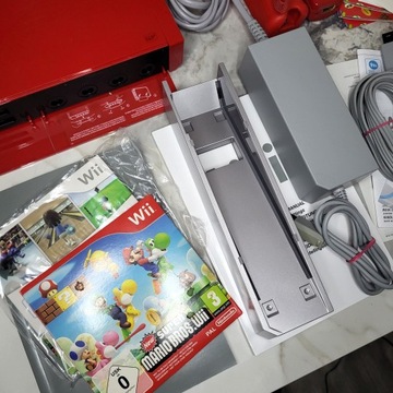 NINTENDO WII, 25-ЛЕТНЕЕ ЮБИЛЕЙНОЕ ИЗДАНИЕ MARIO, красная консоль, состояние, КОРОБКА 8/10