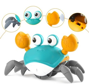 KRAB PEŁZAJĄCY UCIEKAJĄCY INTERAKTYWNY SENSORY ZABAWKA DO RACZKOWANIA
