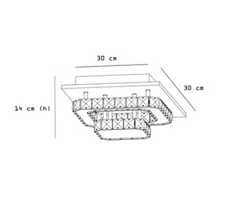 Plafon Lampa LED sufitowa oświetlenie łazienki szklane kryształki 4000K