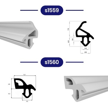Уплотнитель оконный Уплотнители окон ПВХ Черный PANORAMA S-232 100м