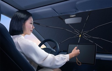 Автомобильный зонт от солнца Baseus CoolRide CRKX000001 маленький (черный)