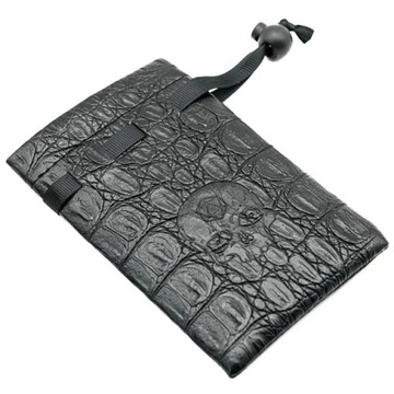 WORECZEK SKÓRZANY NA KOŚCI MONETY SAKIEWKA 14,5X9 CM