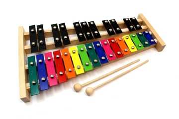 MAT MAX CYMBAŁKI DZWONKI CHROMATYCZNE KOLOROWE 27 TON + POKROWIEC POMARAŃCZ