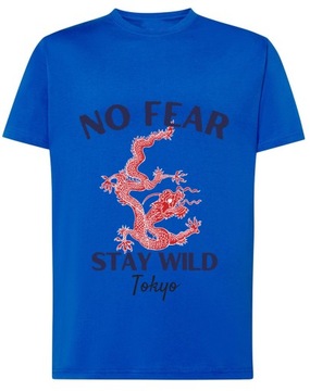 T-Shirt fajny nadruk No Fear Stay Wild r.L