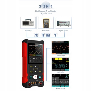 Oscilloscope multimeter 3 in 1 80MHz 2-channel
