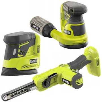 Ленточно-шлифовальная машина RYOBI DELTA PEX R18CK3D-0GJ 18V.
