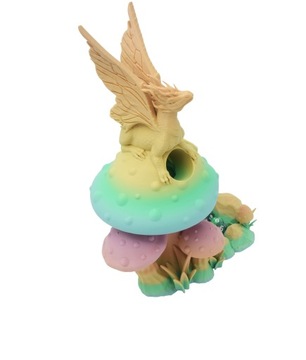 Дракон на поганке - башня из кубиков - FatesEnd Fey Dragon Dice Tower Pastel